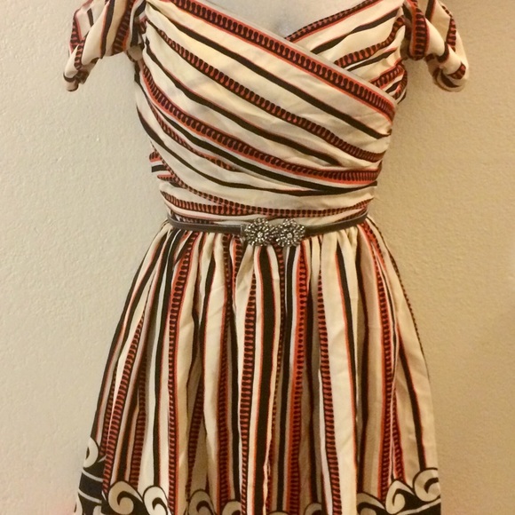 ANNA SUI Gorgeous Retro-vintage Prints Silk Dress - Picture 2 of 6